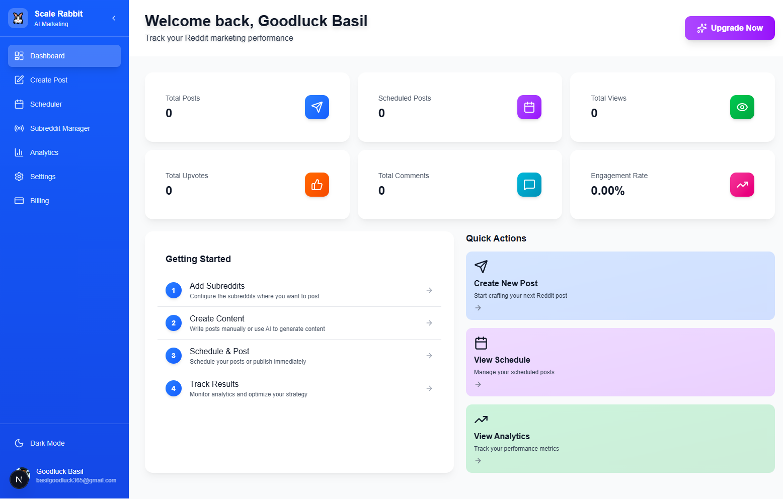 Scale Rabbit Dashboard